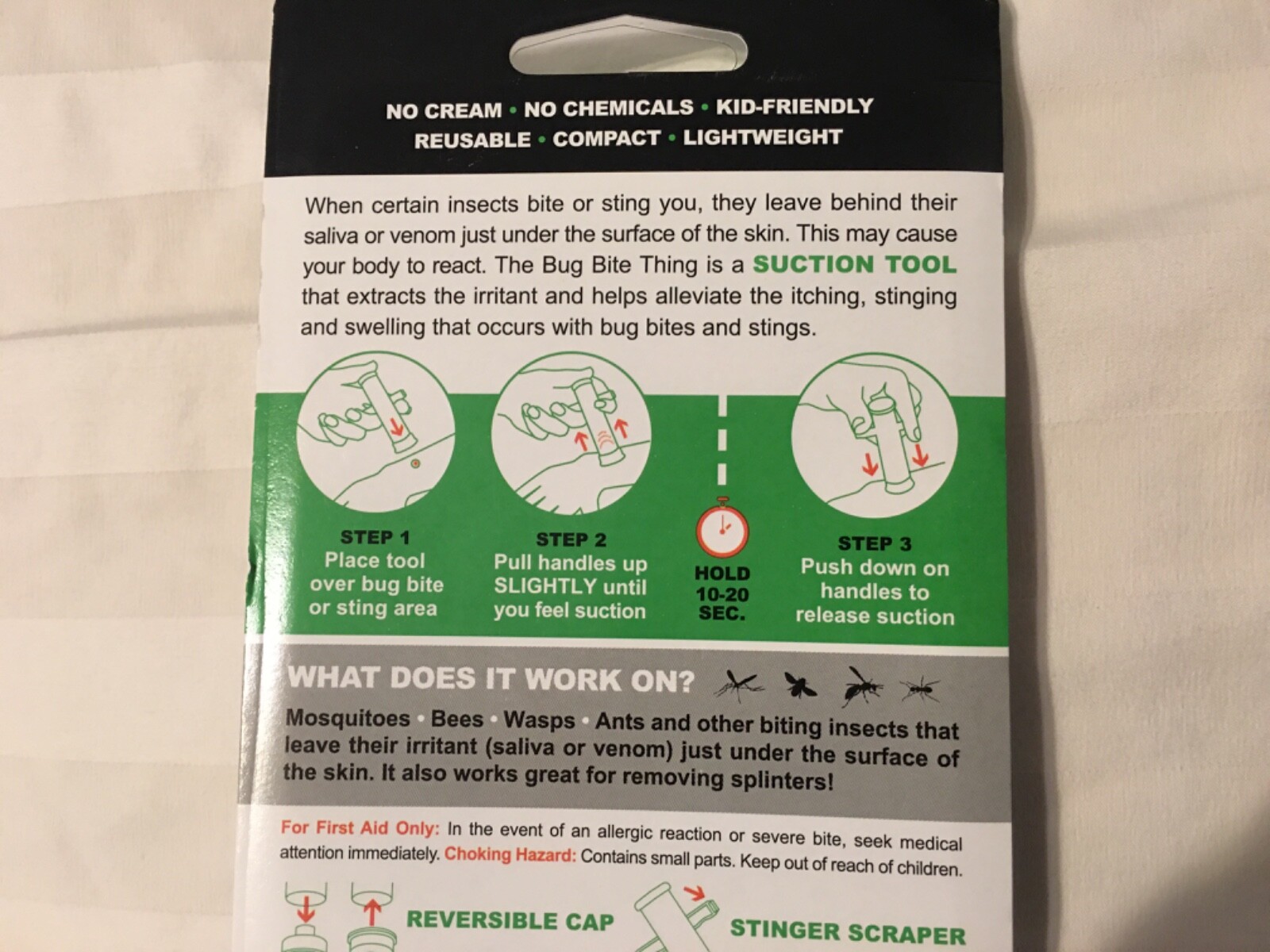 Bug Bite Thing Suction Tool, Poison Remover Bug Bites and Bee/Wasp Stings, Nat