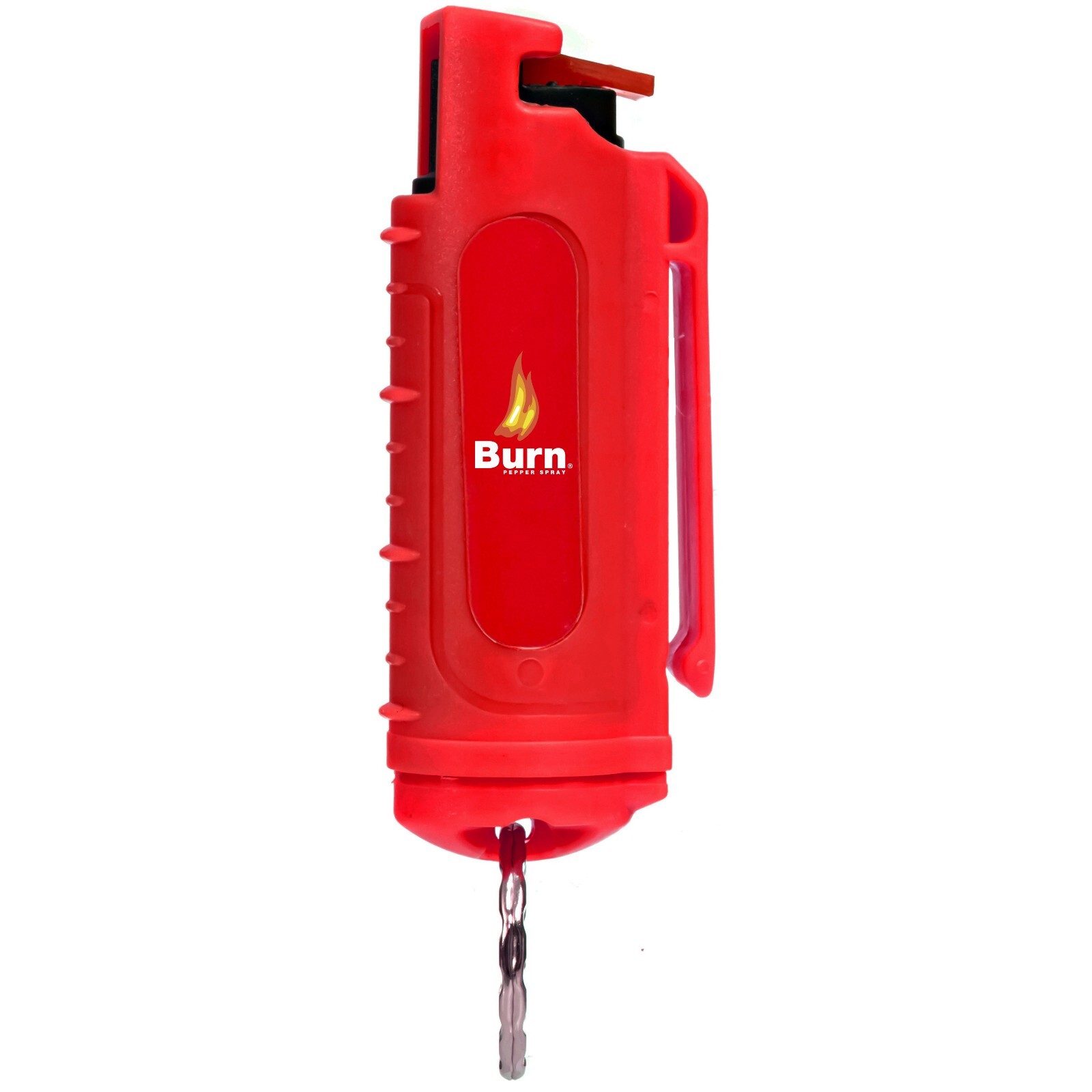 BURN Pepper spray Keychain Self Defense – 1 Pack .50oz Red Safety Top OC
