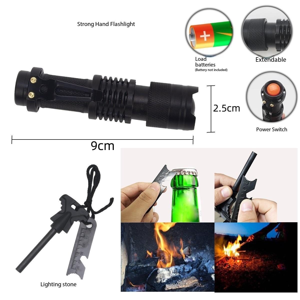 12-in-1 Survival Gear Kit: Perfect Christmas Birthday Gifts for Men Dad Husband