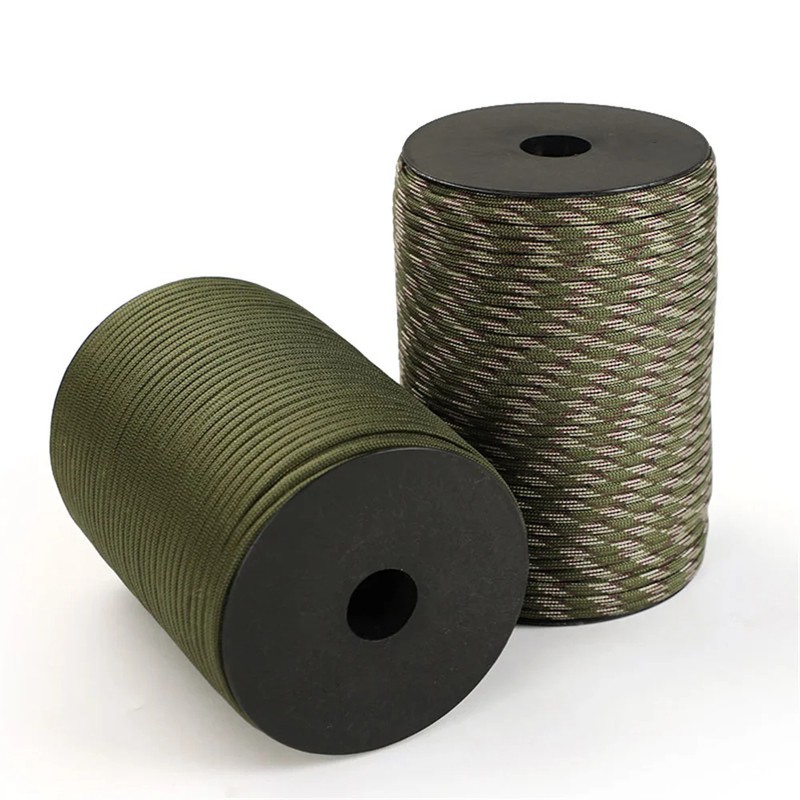 100M 550 Military Standard 9-Core Paracord Rope 4mm Outdoor Parachute Cord Survi