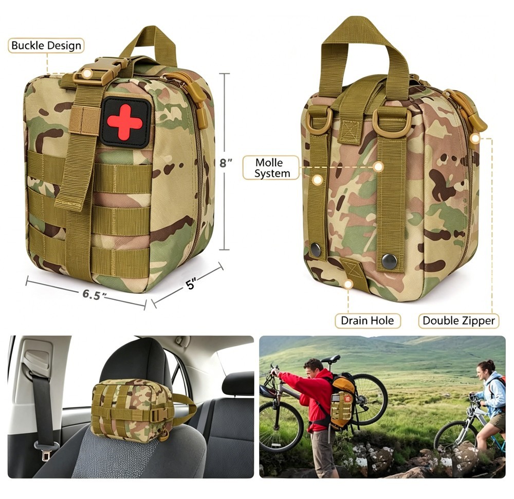 29in1 Emergency Survival Kit First Aid Supplies Camping Bug Out Bag Fire Starter