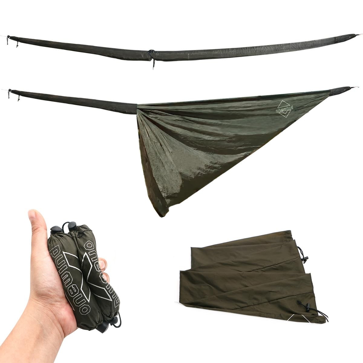Onewind Tarp Sleeve 12ft, Camping 12ft or 6ft x 5.9ft, Olive Green-2 Pieces