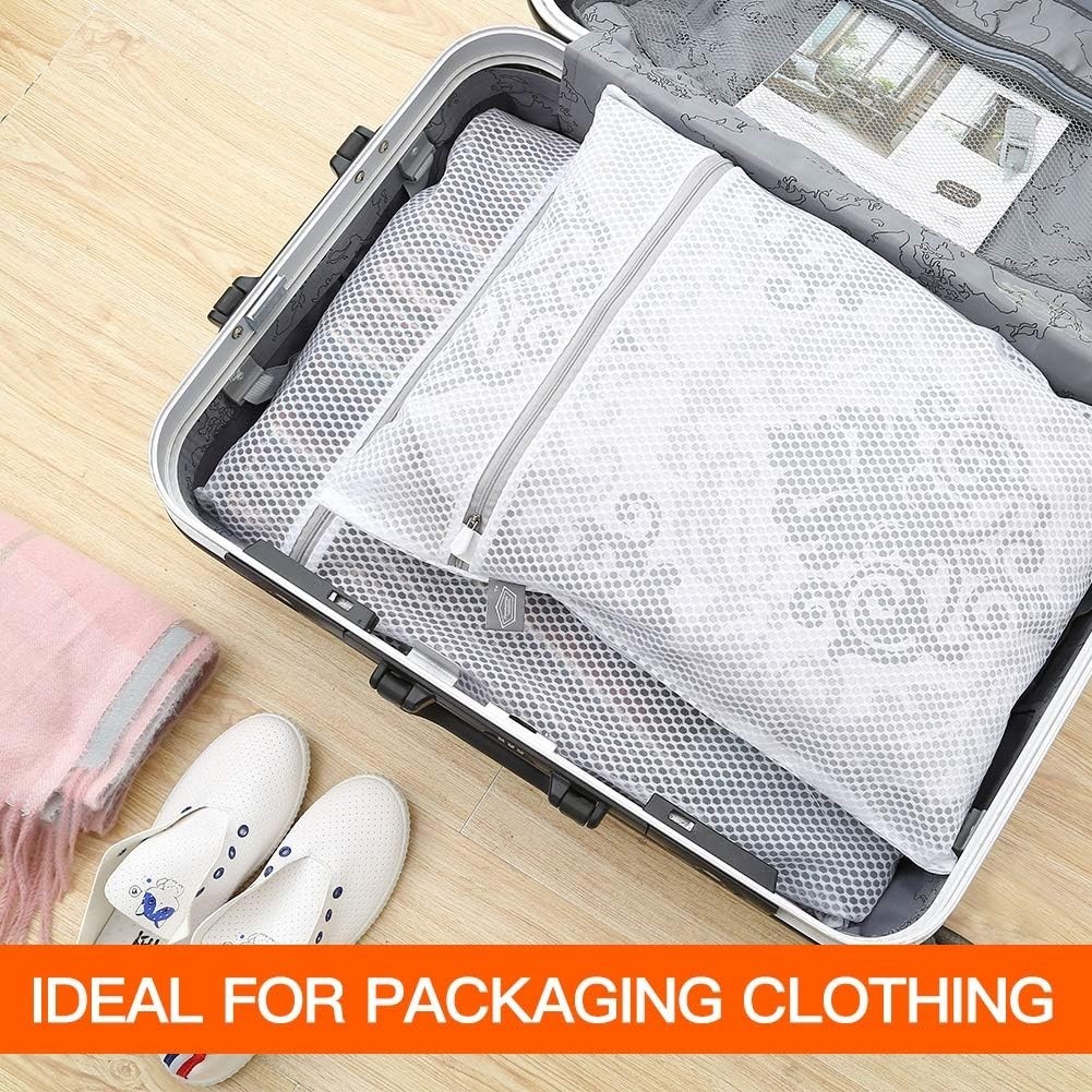Kimmama Laundry Bags Mesh Wash Bag, Large 2XXL(24×24"), Grey Zipper