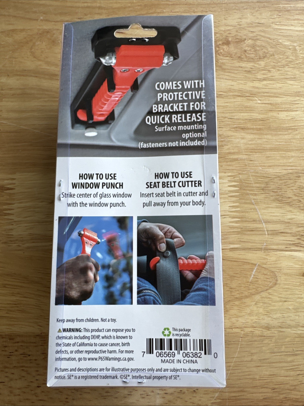 Emergency/Survival: Emergency Hammer – Window Glass Punch & Seat Belt Cutter