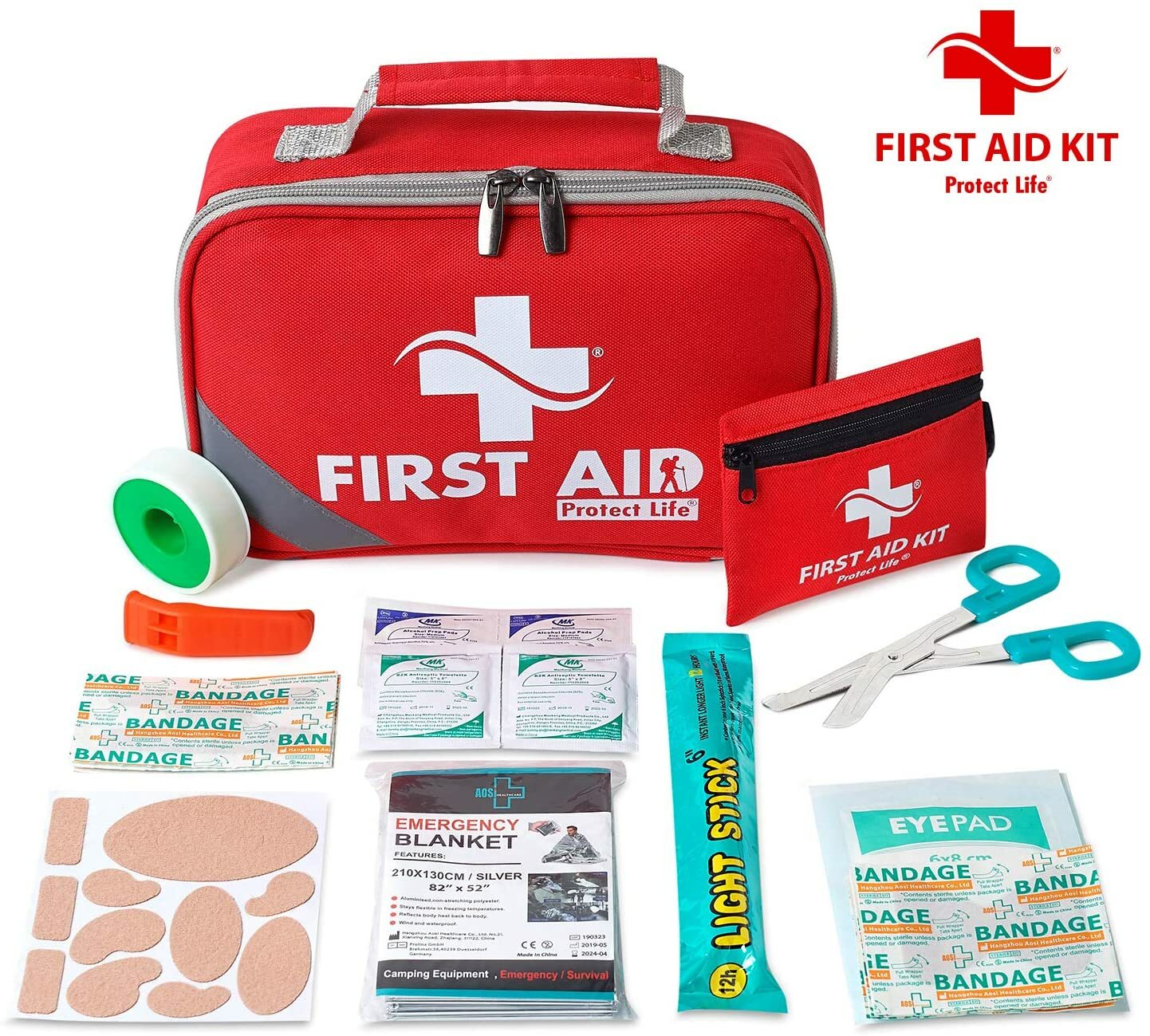 Emergency First Aid Medical Trauma Kit Camping Travel Survival Prep 250 Pieces