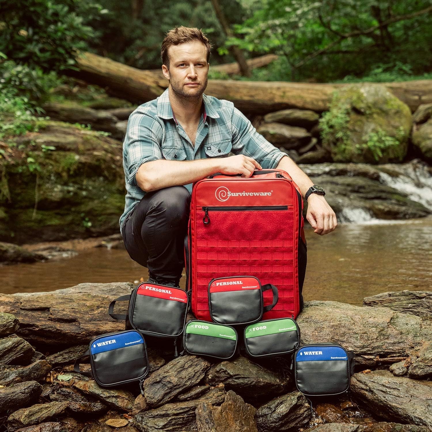 Surviveware 72-Hour Emergency Preparedness Survival Backpack, Stocked For 2