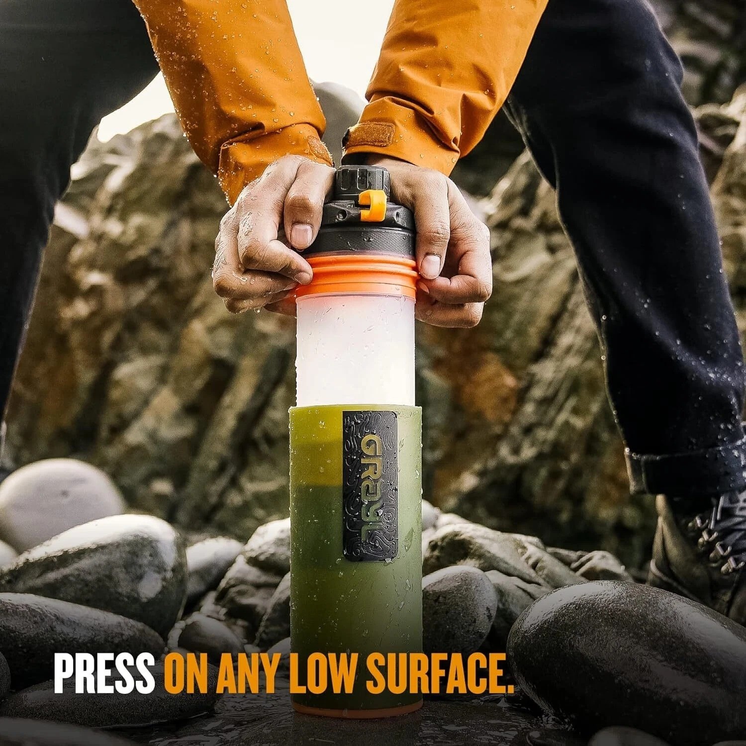 Grayl GeoPress 24oz Water Purifier Bottle Outdoor Survival Portable Filter