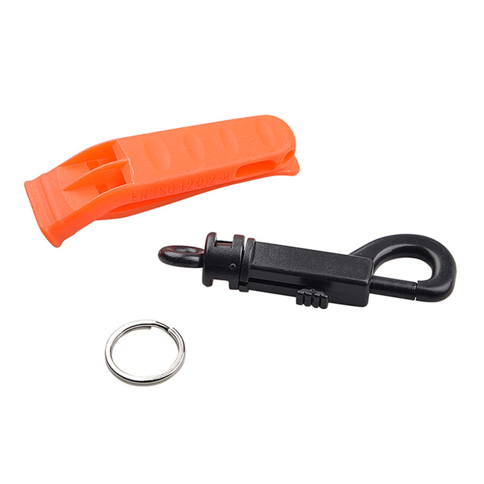 2pcs Emergency Whistle Safety Survival Whistle Signaling Whistle With Hook WITZ