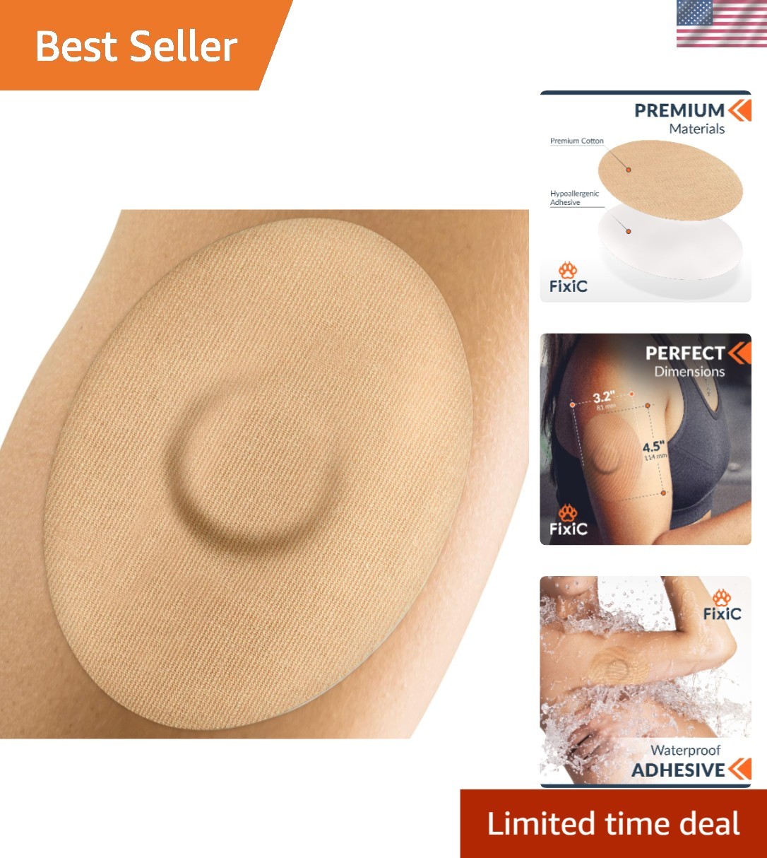 Freestyle Adhesive Bandages – 25 Count Waterproof Patches for Libre Sensors