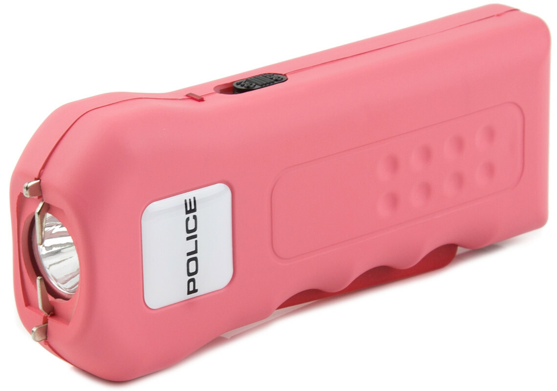 POLICE Stun Gun 512 700 BV Rechargeable LED Flashlight Pink