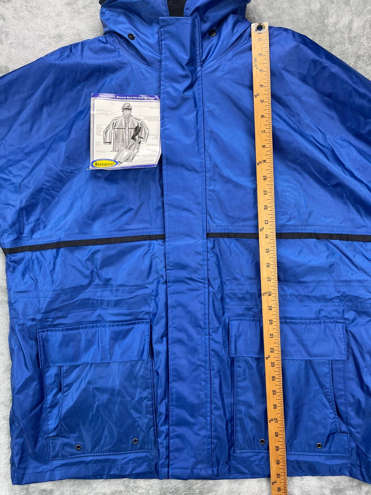 NWT Weather-Rite Men’s Foul Weather Suit Heavy Duty Blue XXL Nylon PVC 8260