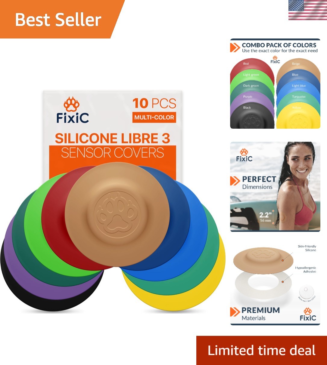 10 Waterproof Hypoallergenic Adhesive Patches for Libre 3 – Stay Secure 14 Days