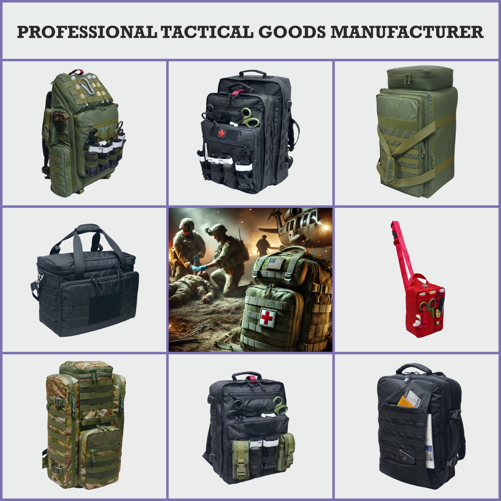 Empty Emergency Survival Tactical Travel Backpack 40L Family Comfort Rucksack