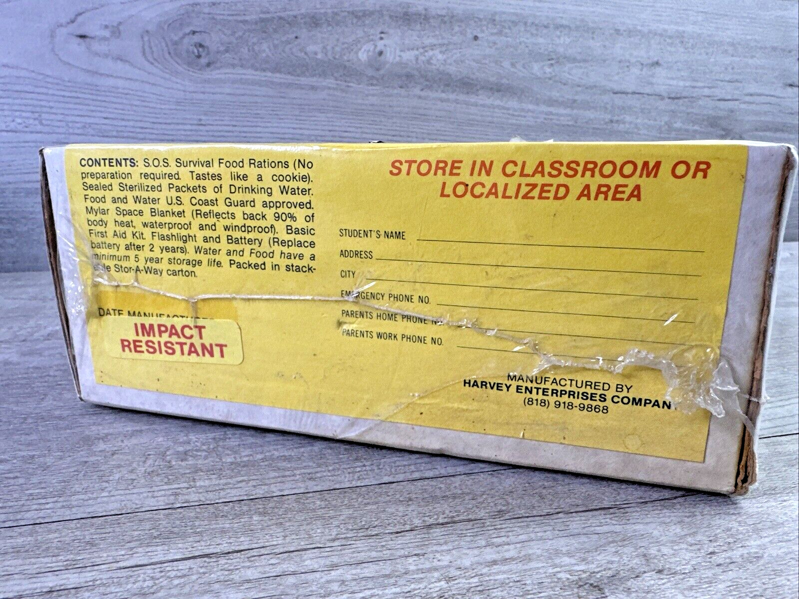 1990 Earthquakes Tornadoes & Hurricanes Survival Kit Harvey Enterprises Co. 1001