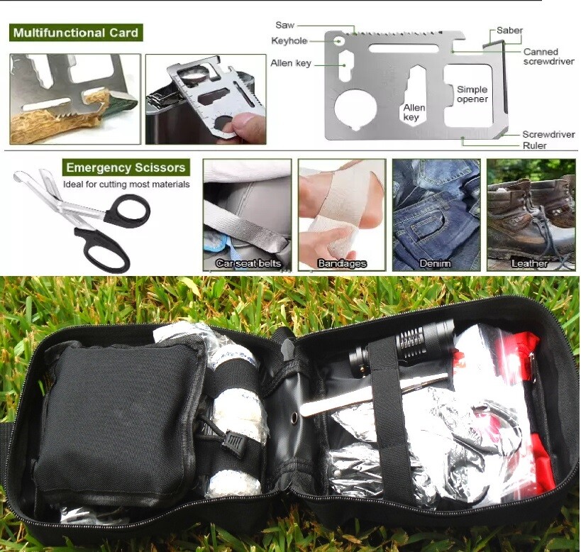 251 Pcs First Aid Kits For Emergency Trauma Military Survival Travel IFAK Khaki