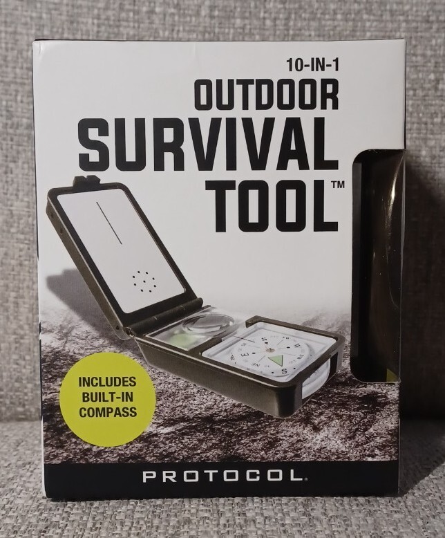 Outdoor Survival Tool 10-in-1 Compact by Protocol