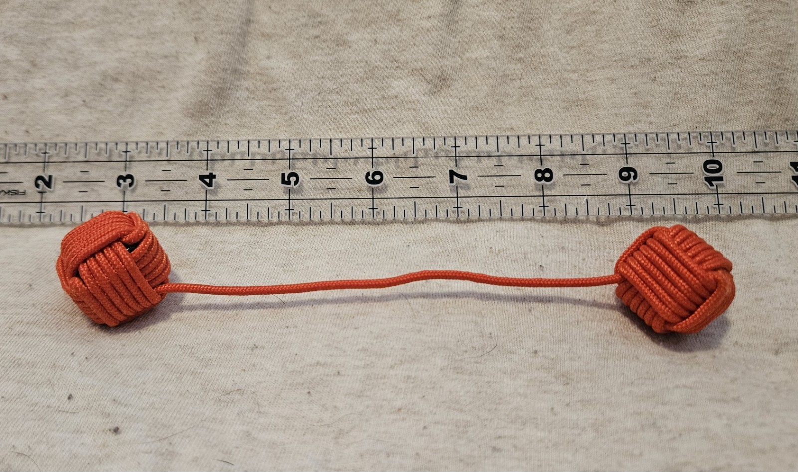 275 Paracord Begleri Double Monkey’s Fist Nautical Knots Fidget 16mm dice @ 7.5″
