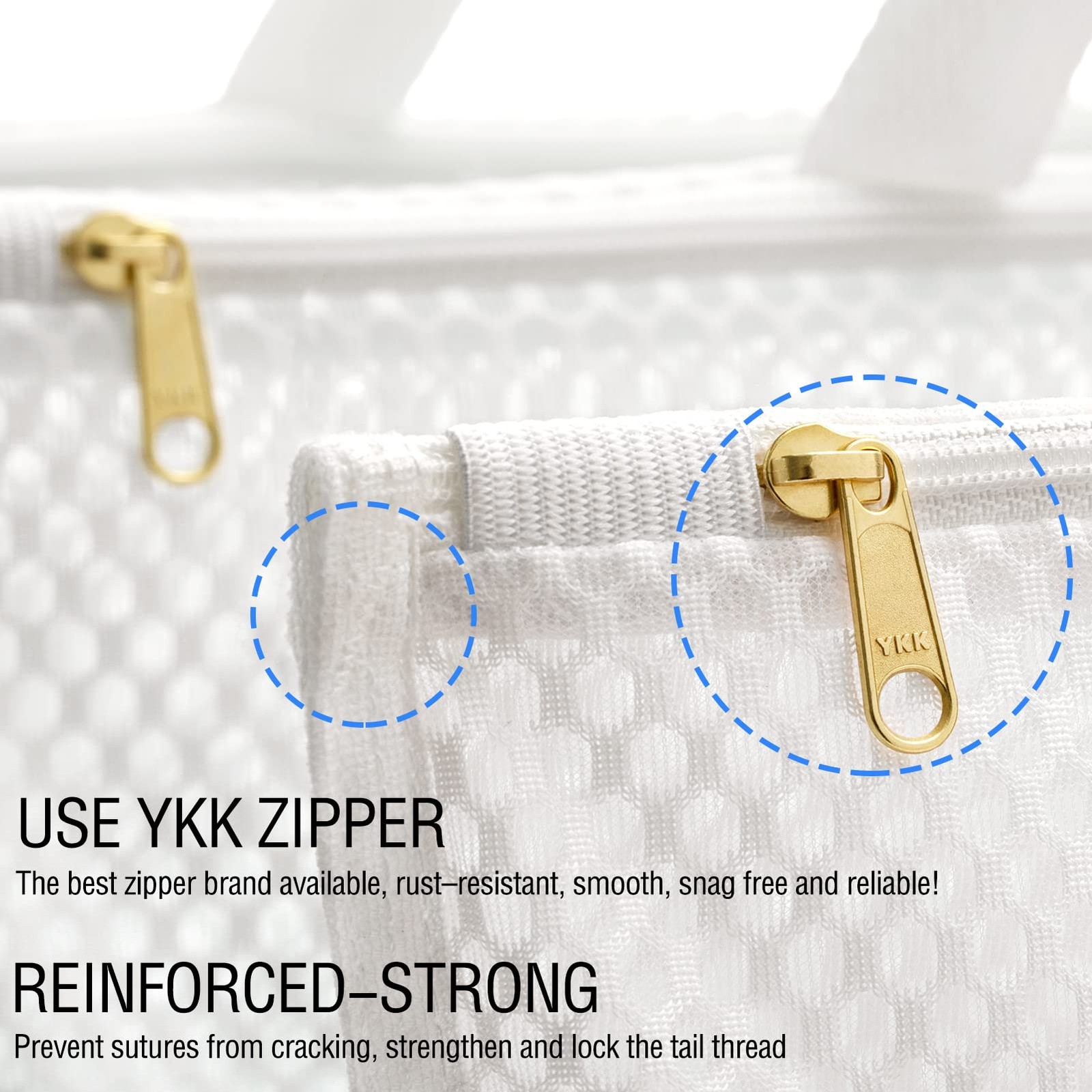 Tenrai Laundry Bag Mesh Wash Bag，Use YKK TS-SB-YKK-3L-QS14, TS-SB-YKK-3L-QS14