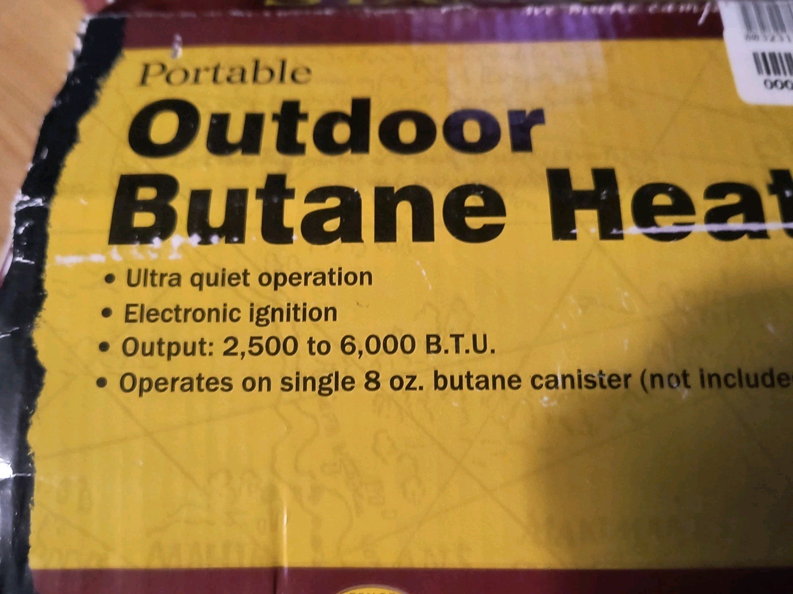 Out Door Portable Butane Heater 2,500-6,000 BTU Heat Source Survival Tools NOS