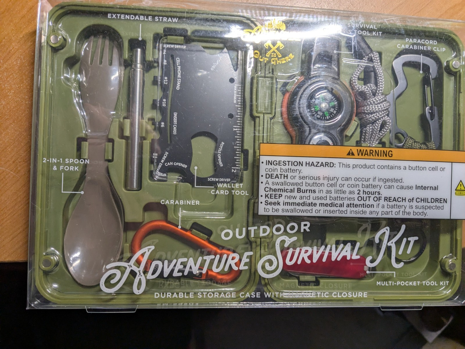 7 IN 1 OUTDOOR ADVENTURE SURVIVAL KIT BRAND NEW SEALED