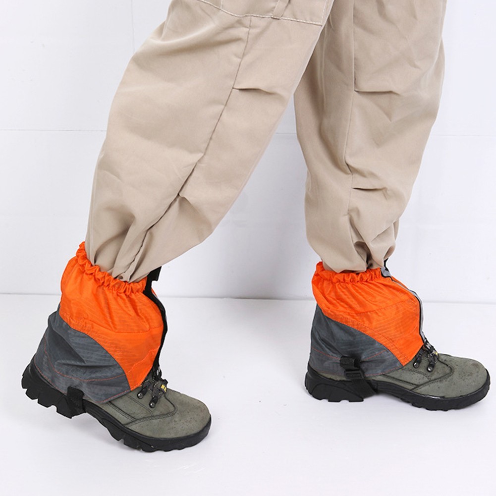 Outdoor Waterproof Leg Gaiters with Reflective Strips Protect Your Shoes