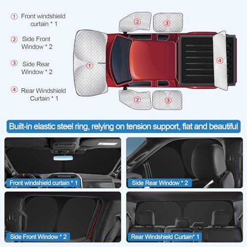 2015-2023 Ford F150 Window Shades Full Car Window Covers Ford F-150 2015-2023