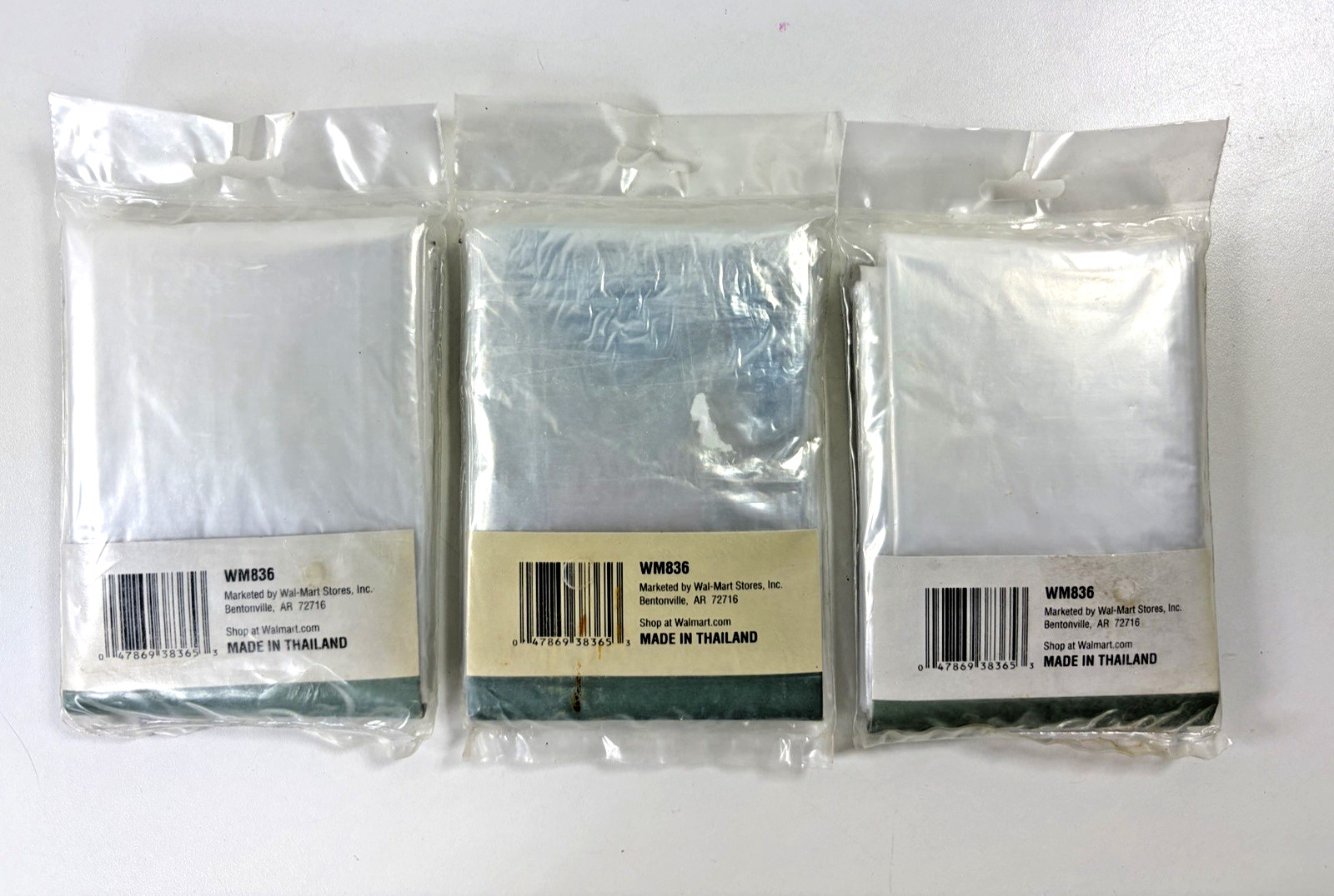 3 Ozark Trail Hooded Emergency Poncho Durable Plastic 100% Waterproof Size: OSFM