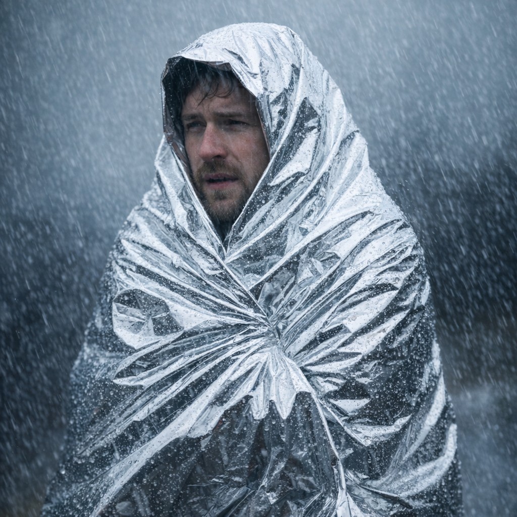 10‑Pack Emergency Mylar Thermal Rescue Blankets Waterproof, Windproof