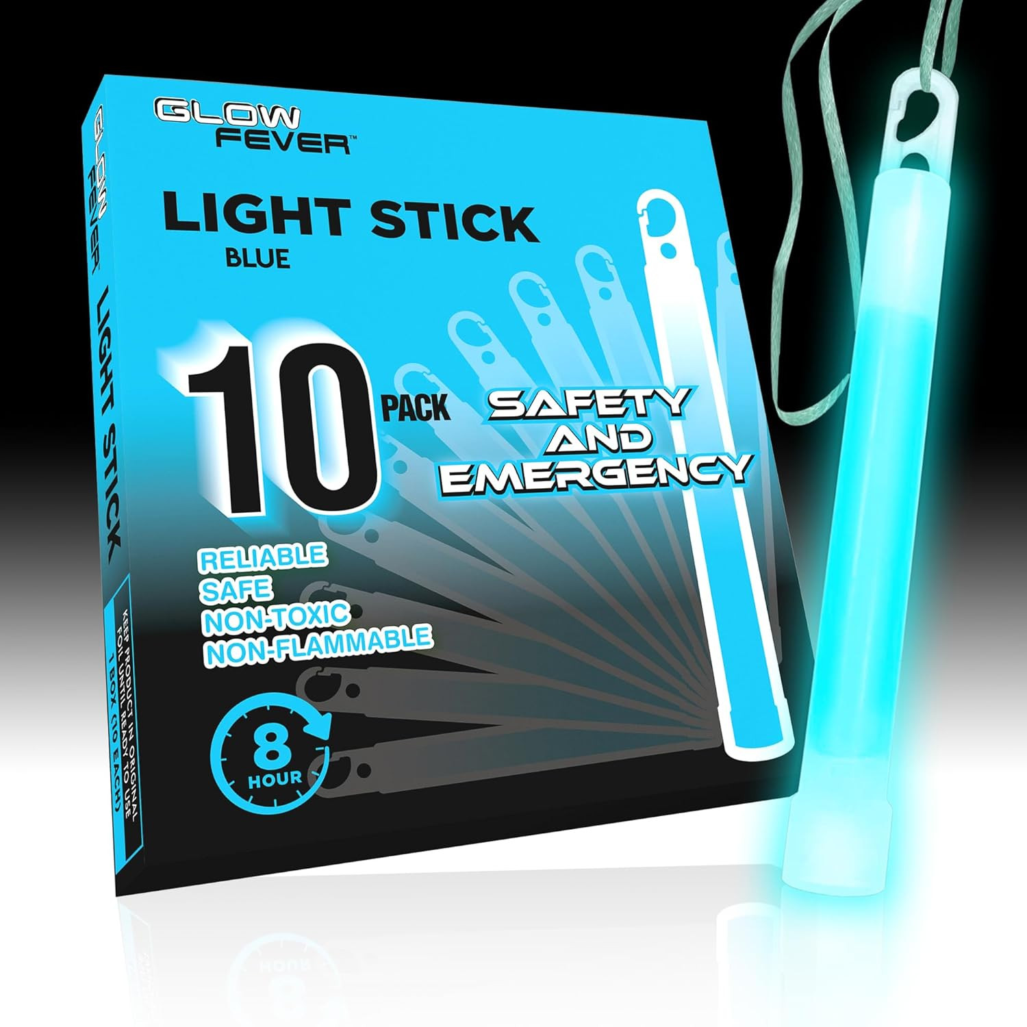 Emergency Safety Military Grade Glowsticks; 10PCS, 6″ Ultra Bright Glow Sticks w