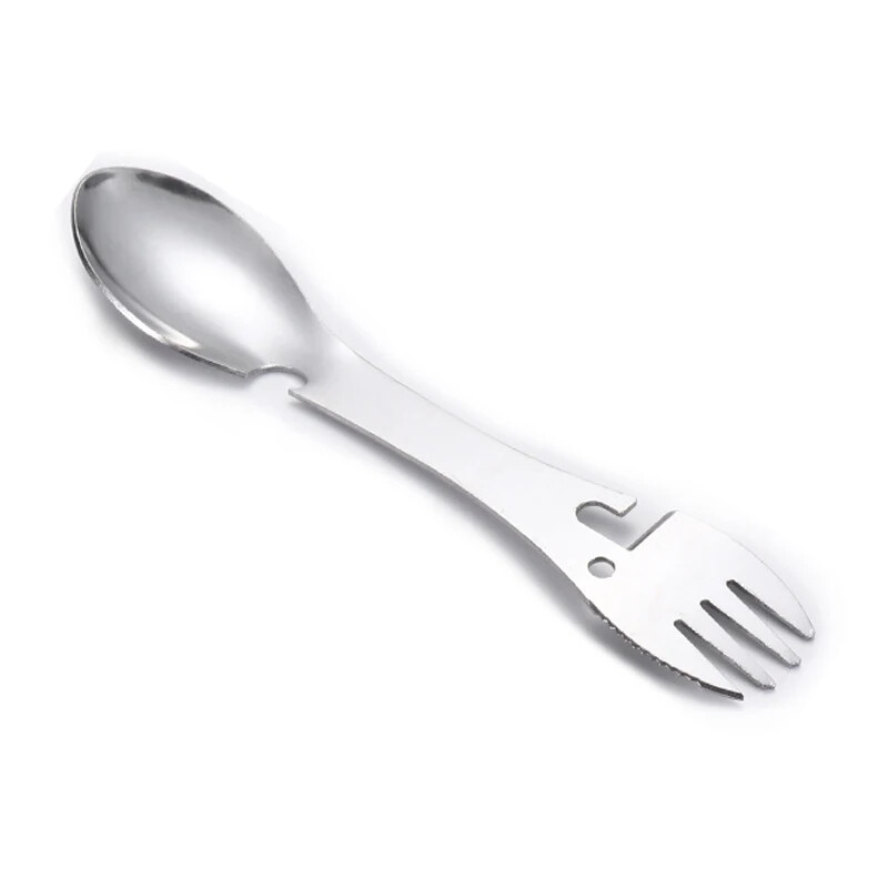 Outdoor Survival Tools 5 in 1 Camping Multi-functional Kit Practical Fork Knife
