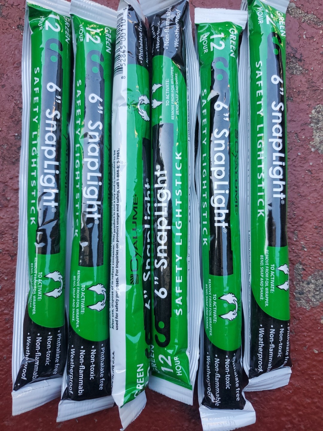 6 Pack Green 12 Hr Cyalume 6″ Lightstick Emergency Survival