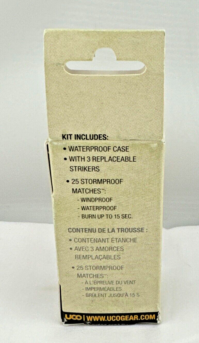 25 Count – UCO Storm Proof Match Kit W/ Storage Case Windproof and Waterproof
