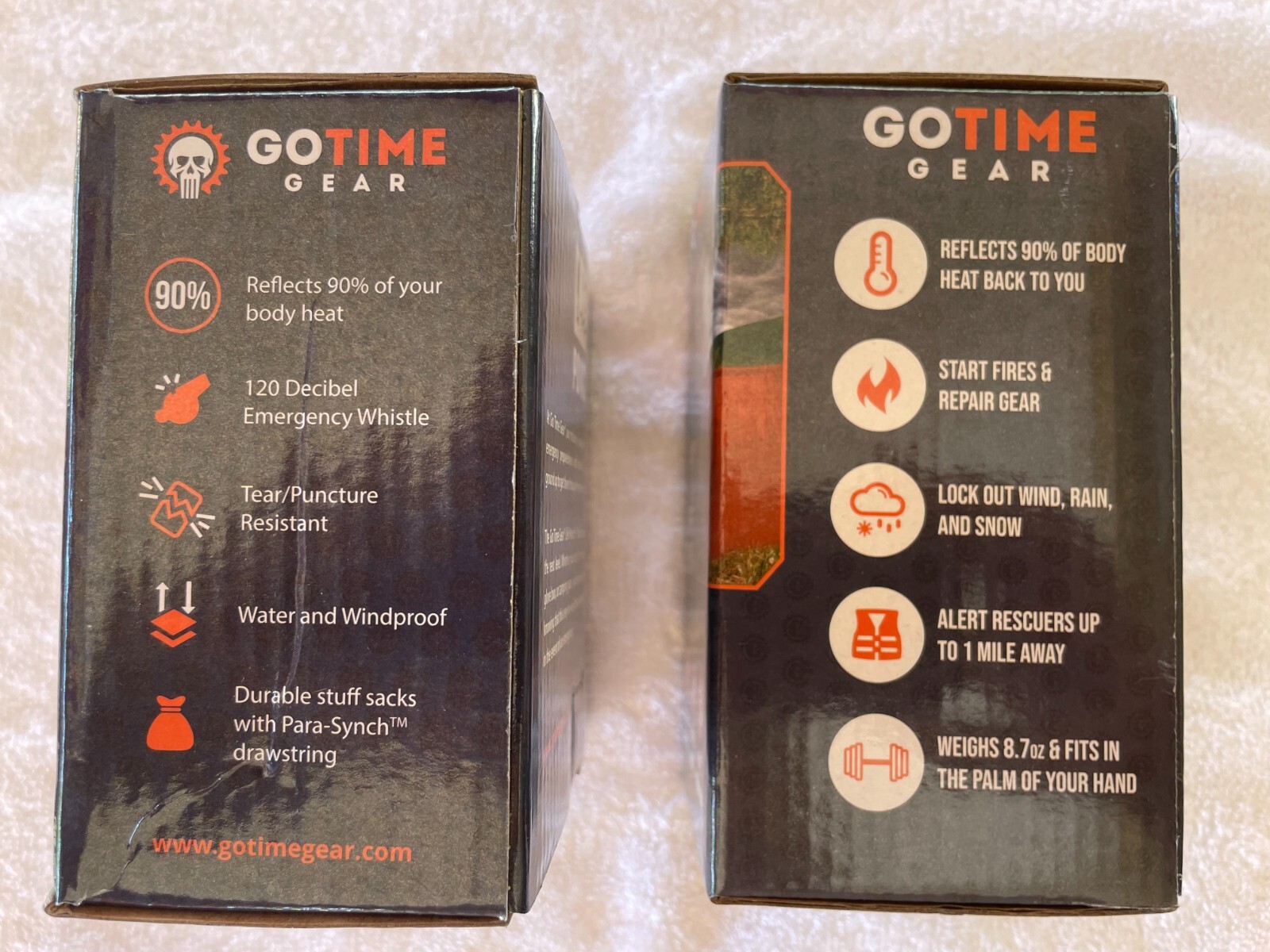 Outdoor Go Time Gear – (1) two-person Emergency Survival Tent + 2 Ponchos