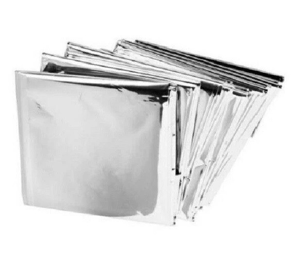TWO 8-pack Thermfasal Insulating Mylar Heat Emergency Survival Blankets 16 pcs