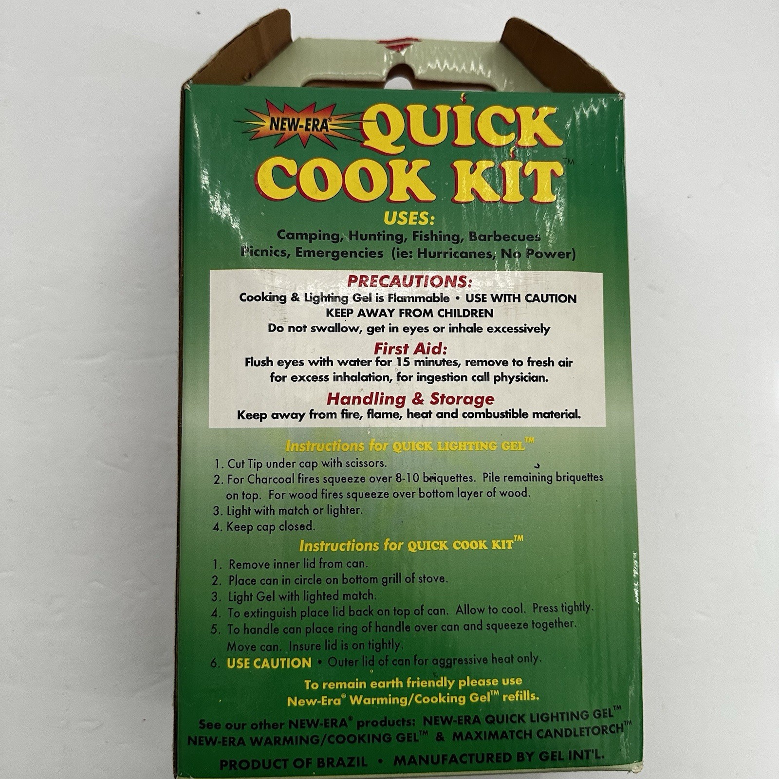 New Era Quick Cook Kit Environmentally Clean Hurricane Minimalist Camping