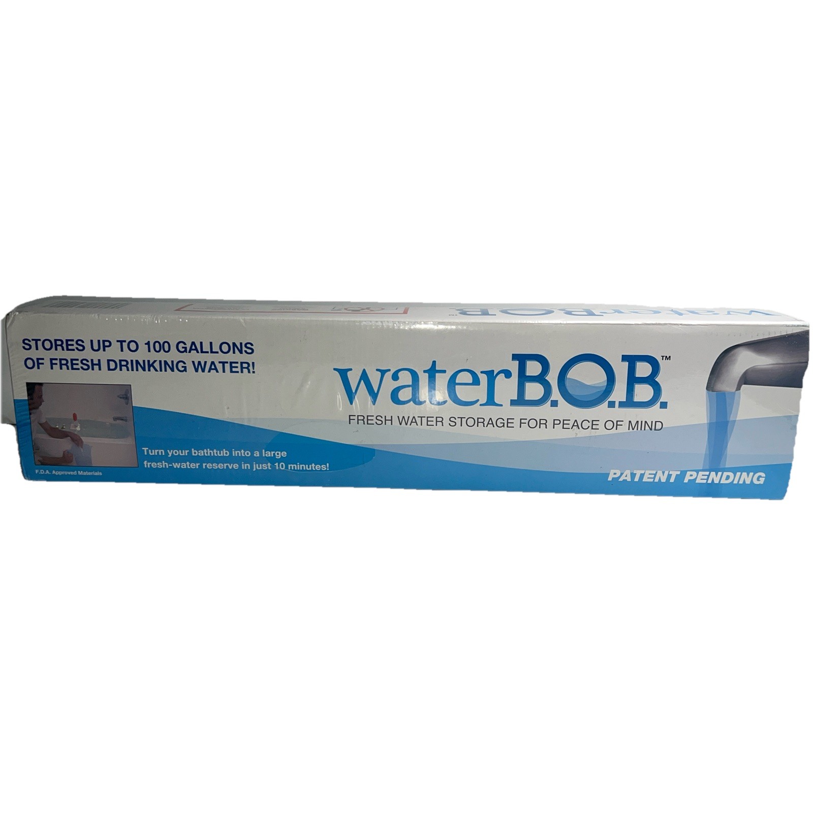 NEW WaterBOB Emergency Survival Bathtub 100 Gal BPA Free Drinking Water Filter