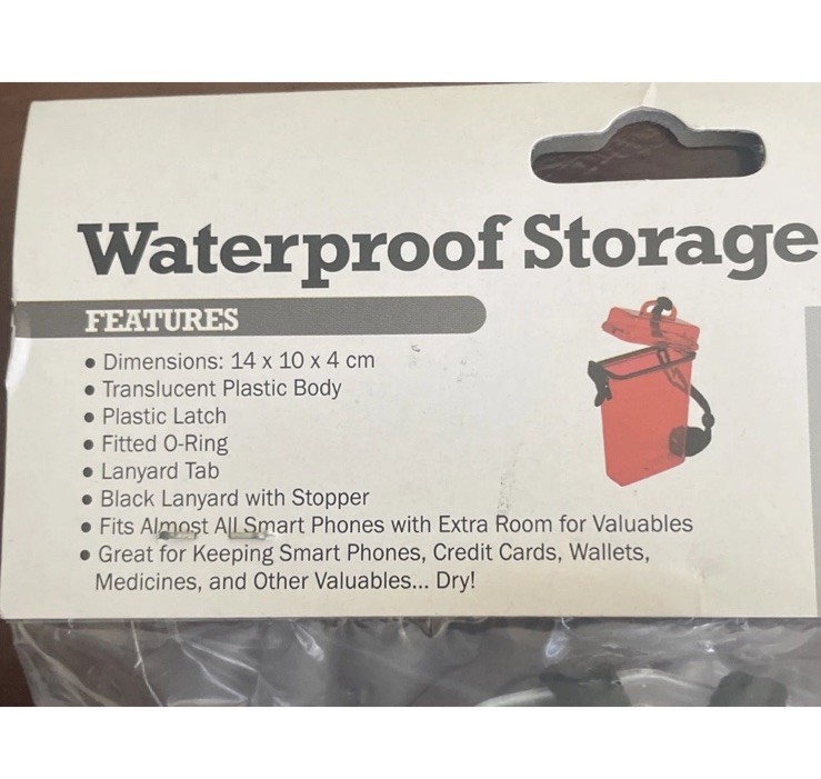 Lot Of 3 Waterproof Pool Storage Wallet Case Box Container with Neck Lanyard