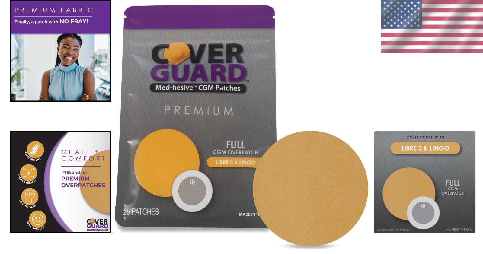 Breathable Tan CGM Overpatch 25 Count Medical Grade Adhesive Easy Application