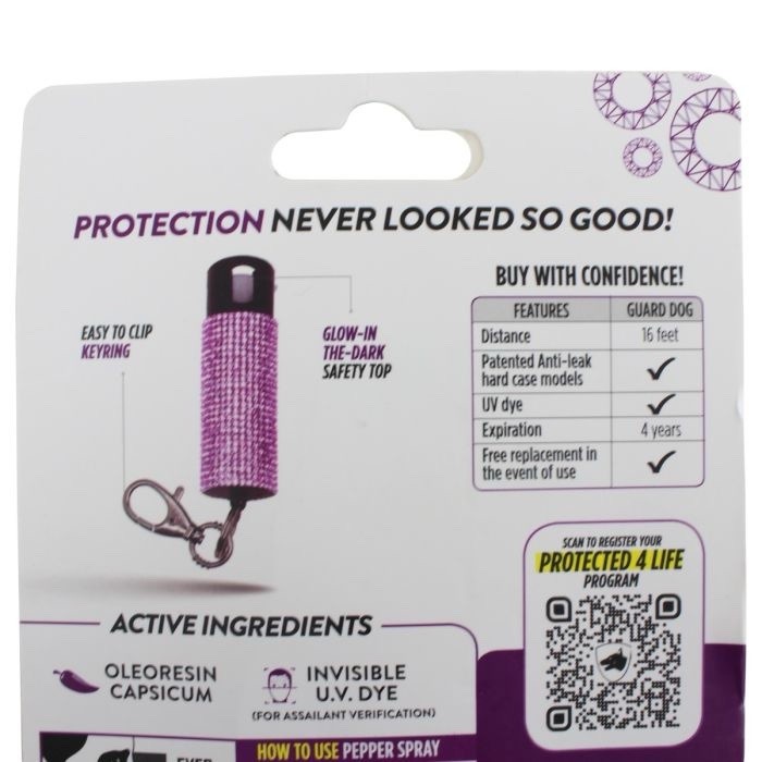 Bling It On Pepper Spray with stylish rhinestone design | Keychain – Guard Dog