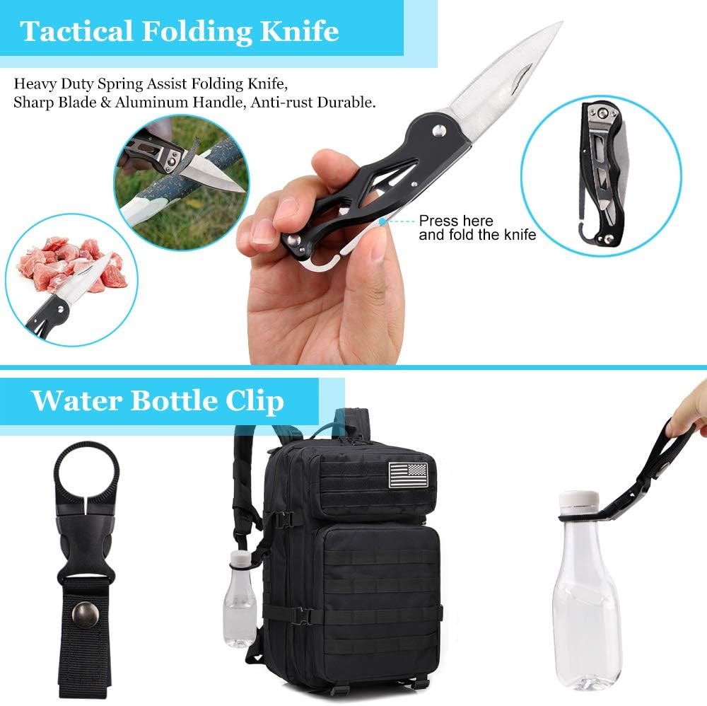 Survival Kit Outdoor Emergency Gear Kit for Camping Hiking Travelling or Adventu