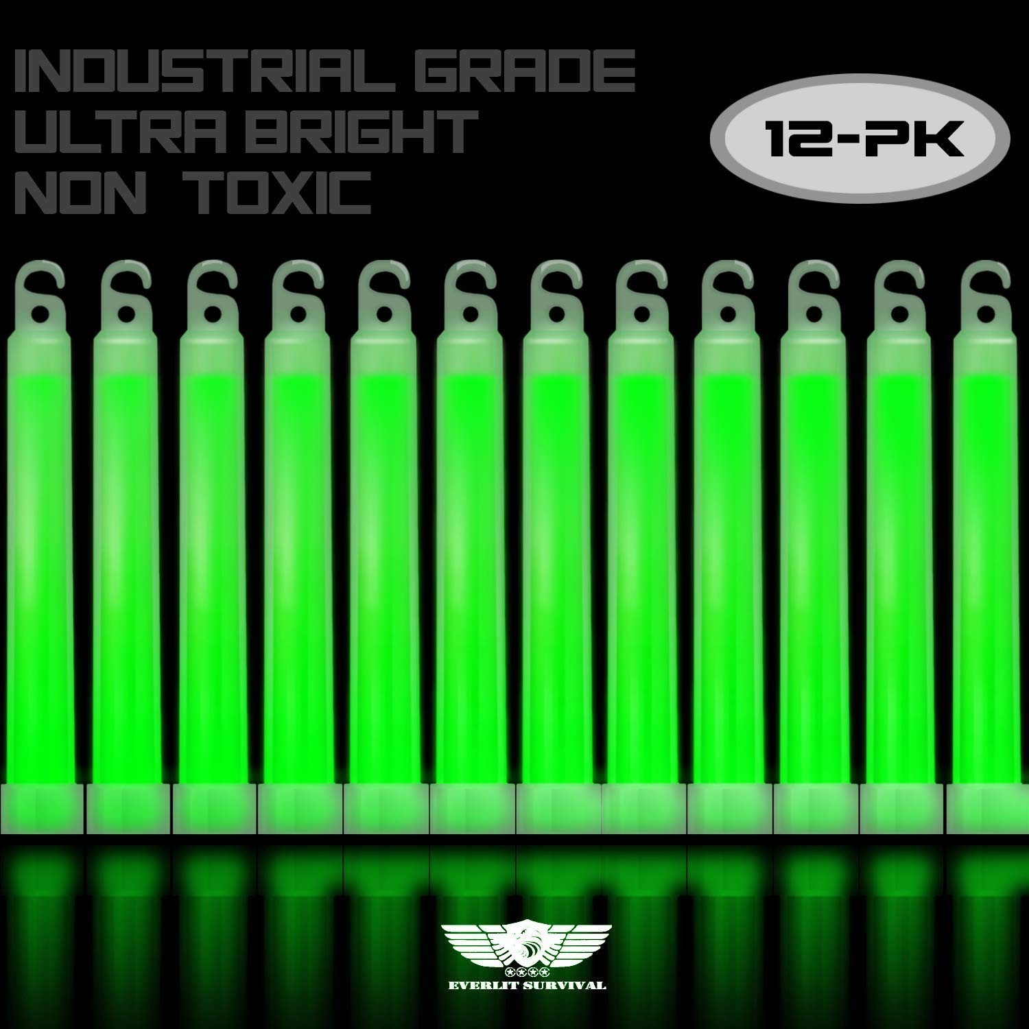 12Pcs Survival Emergency Glow Sticks 6 Inches Light Sticks for First Aid Kit