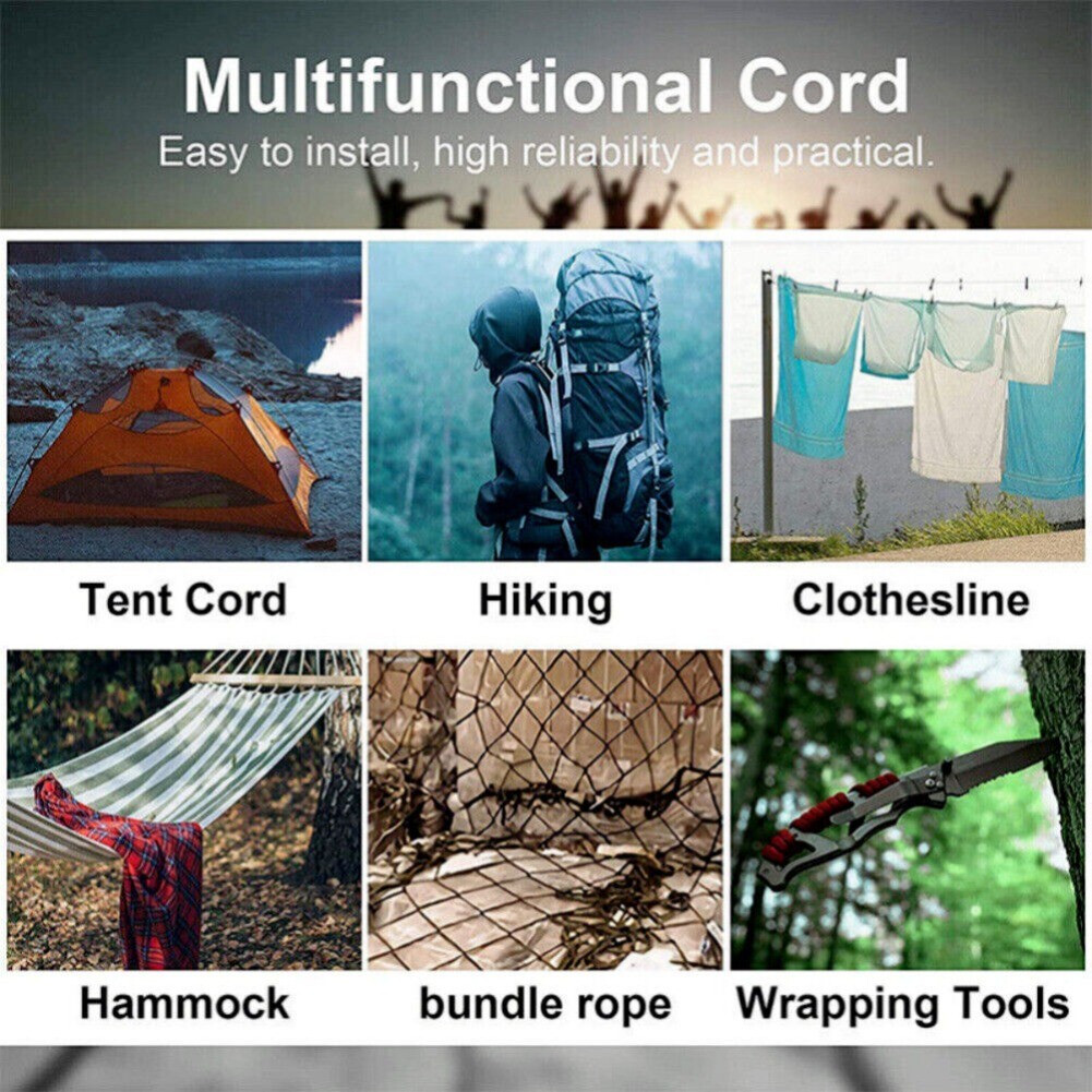 Outdoor Umbrella Rope 9-core Arachute Cord Lanyard Towing Multifunctional Rope
