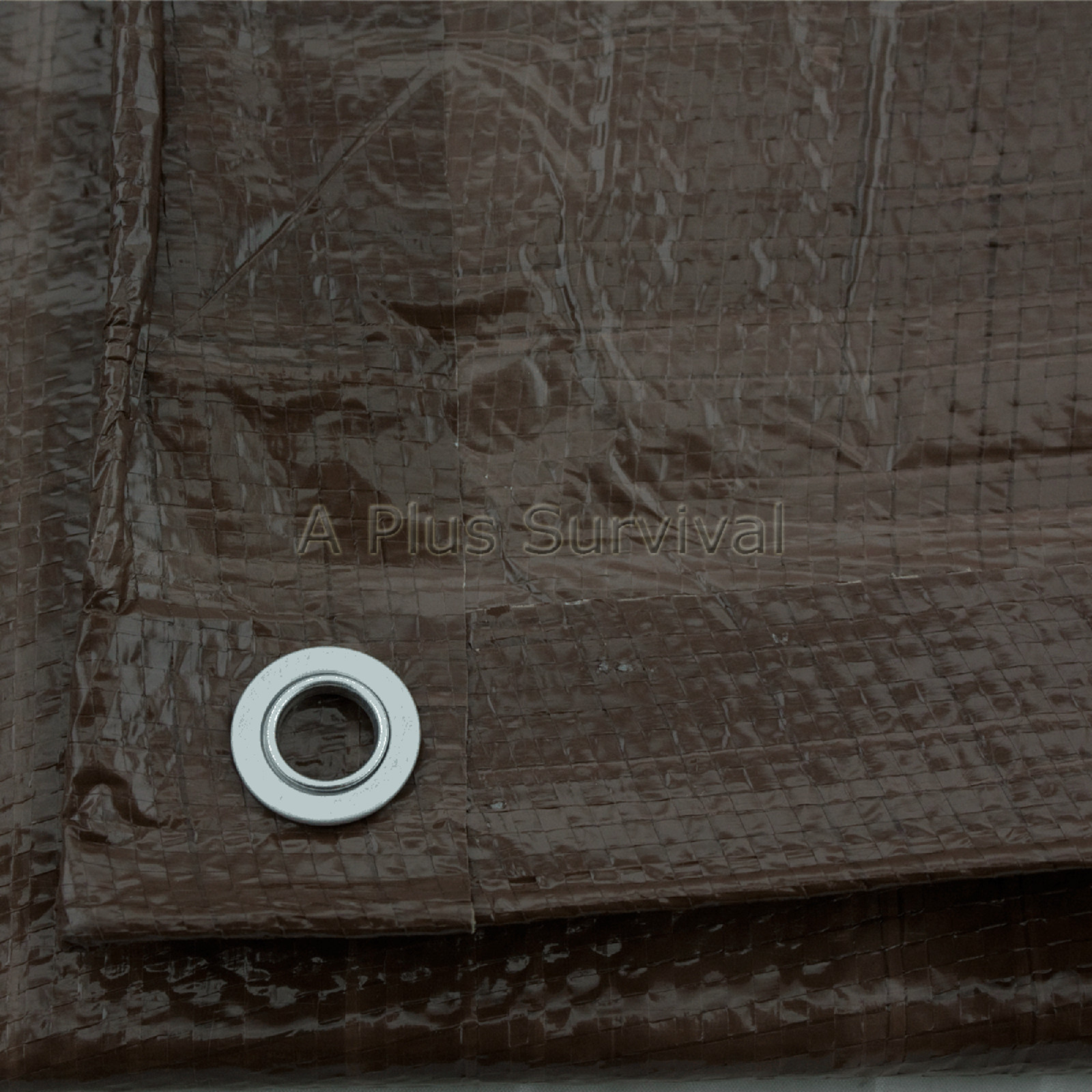 Brown Tarp 8′ x 10′ with Grommets Camping Emergency Survival Shelter Snow Rain