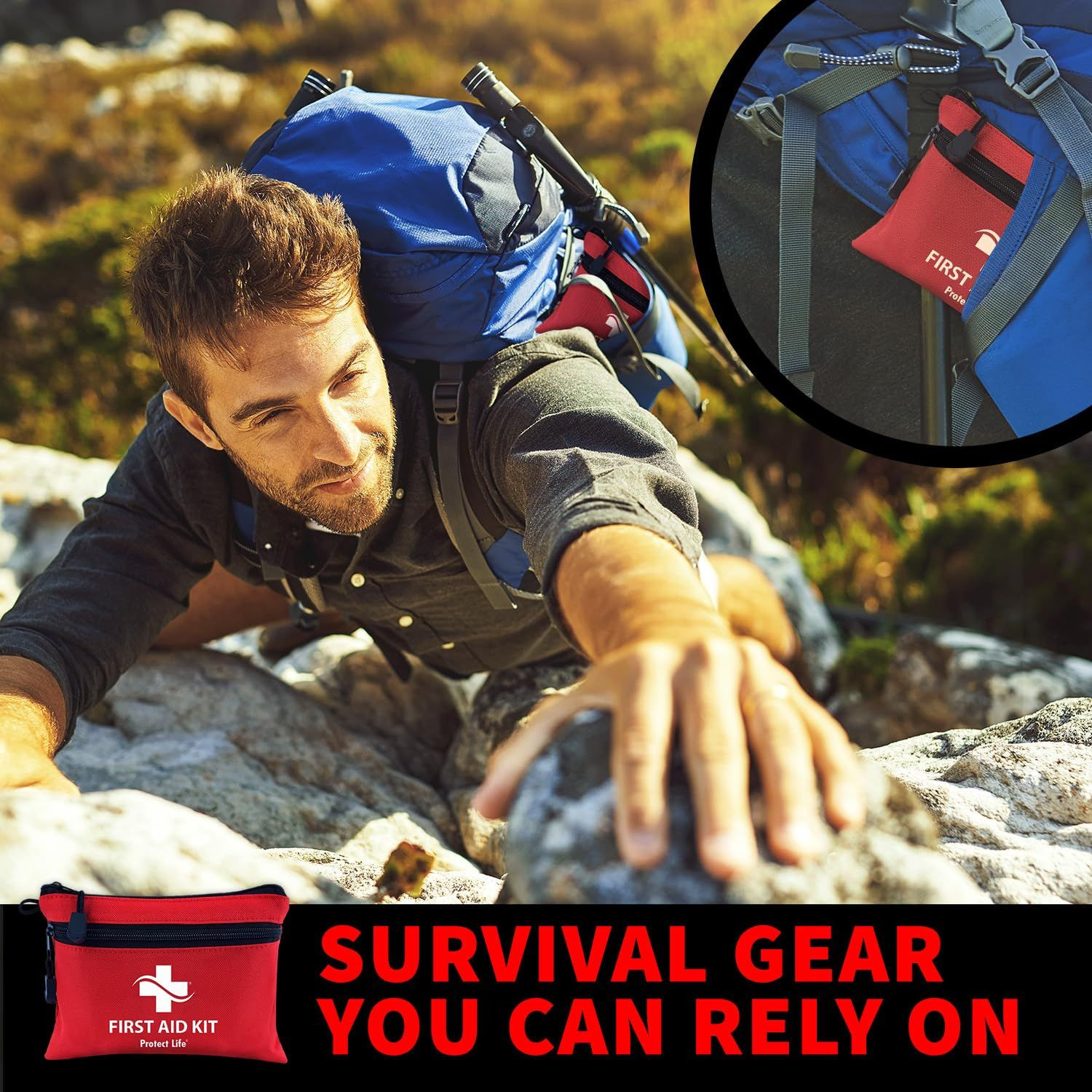 Protect Life Survival First Aid Kit 100 Piece Set, 100 Pieces (First Kit)