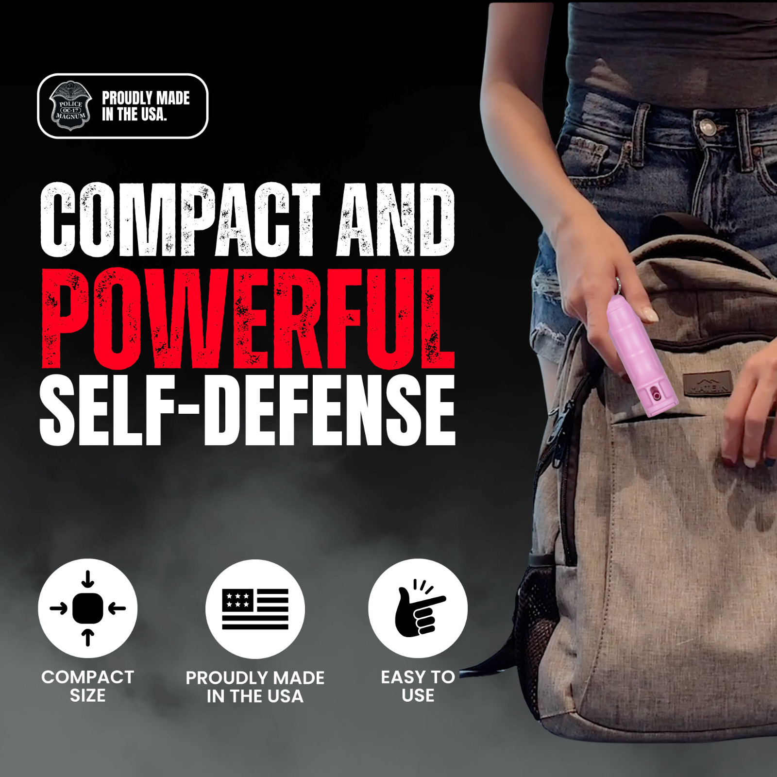Police Magnum Pepper Spray keychain Self defense security 1/2oz Flip Top 3 PACK
