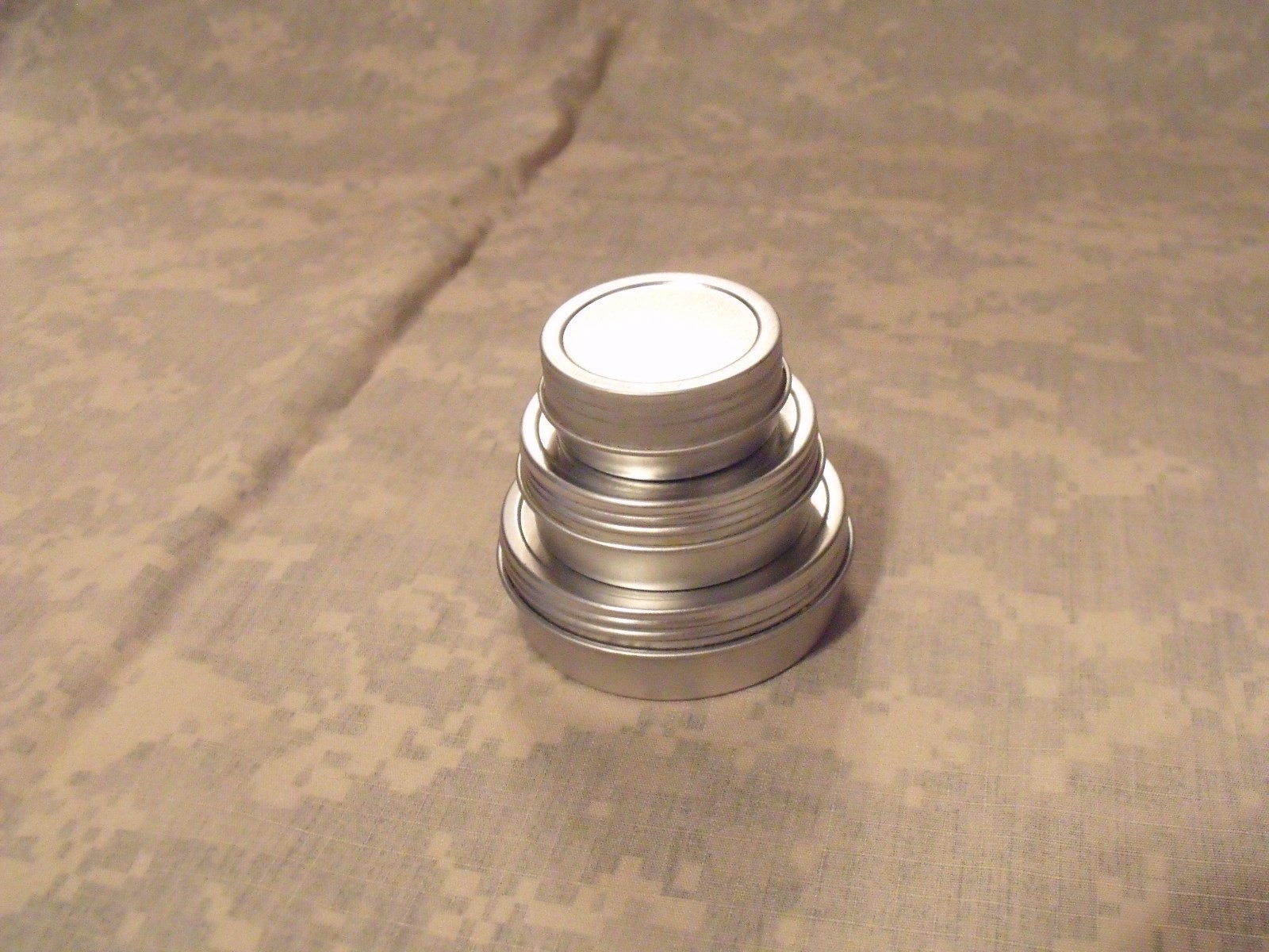 Emergency/Survival Screw Top Tin/Container: SET of (3) Sizes – Make your own kit
