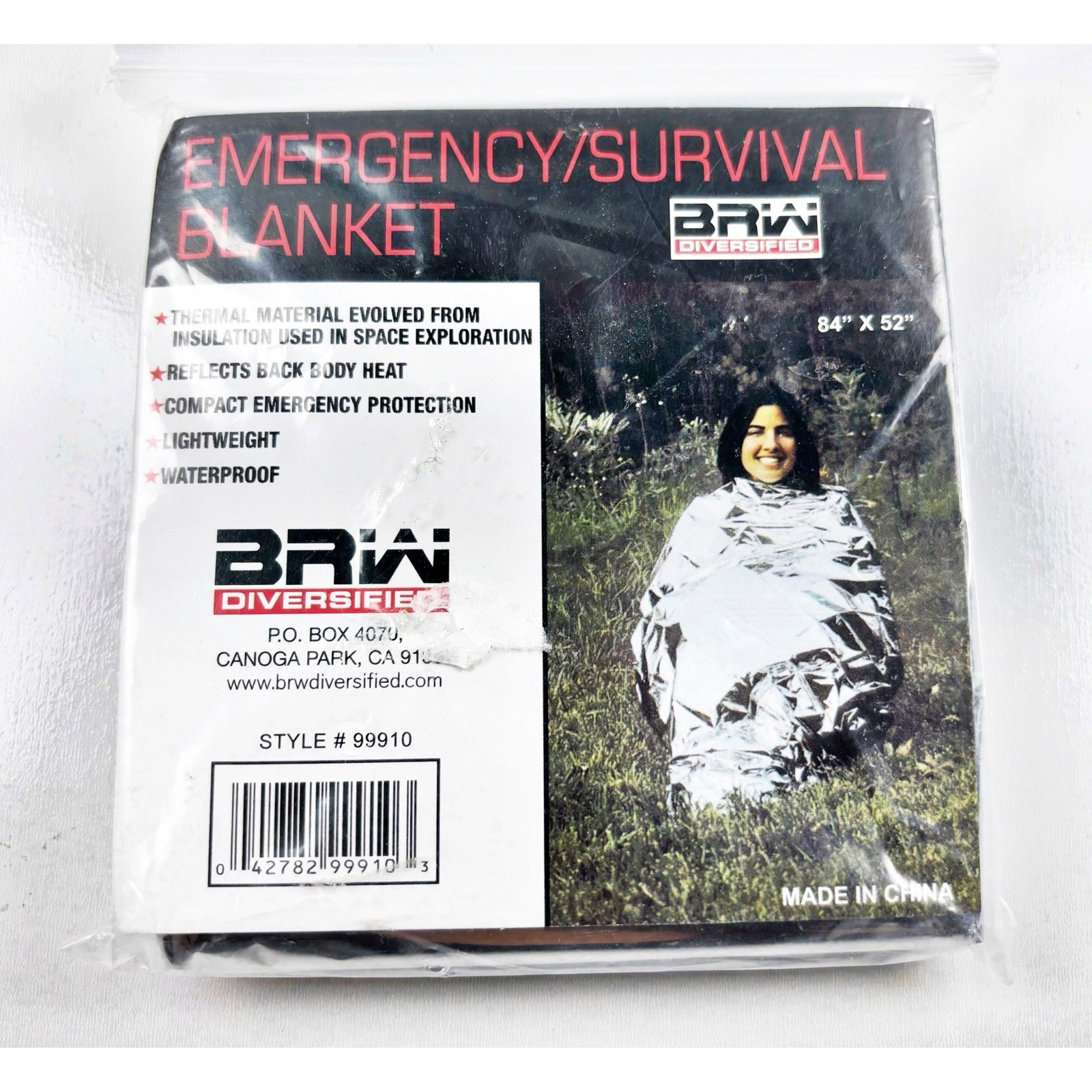 Emergency Thermal Blanket Survival Safety Insulating Mylar Heat 84″ X 52” New