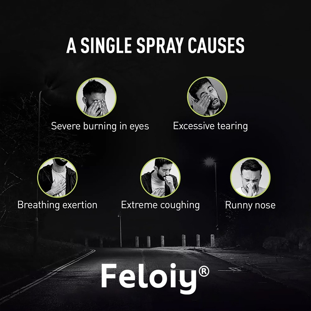 5 Bottles Feloiy Self Defense Pepper Spray 2 Oz Maximum Strength 10% OC US
