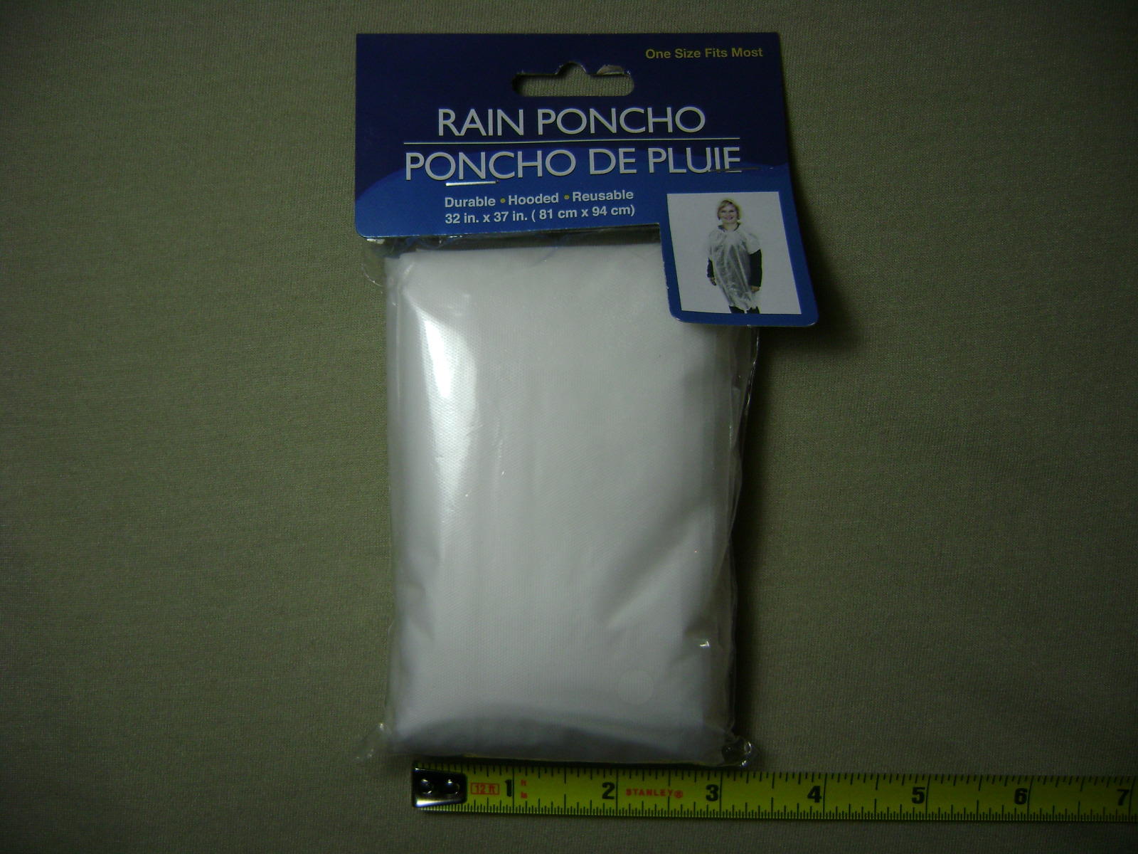 Reusable Rain Poncho (NEW, sealed) One size fits most emergency rain gear.