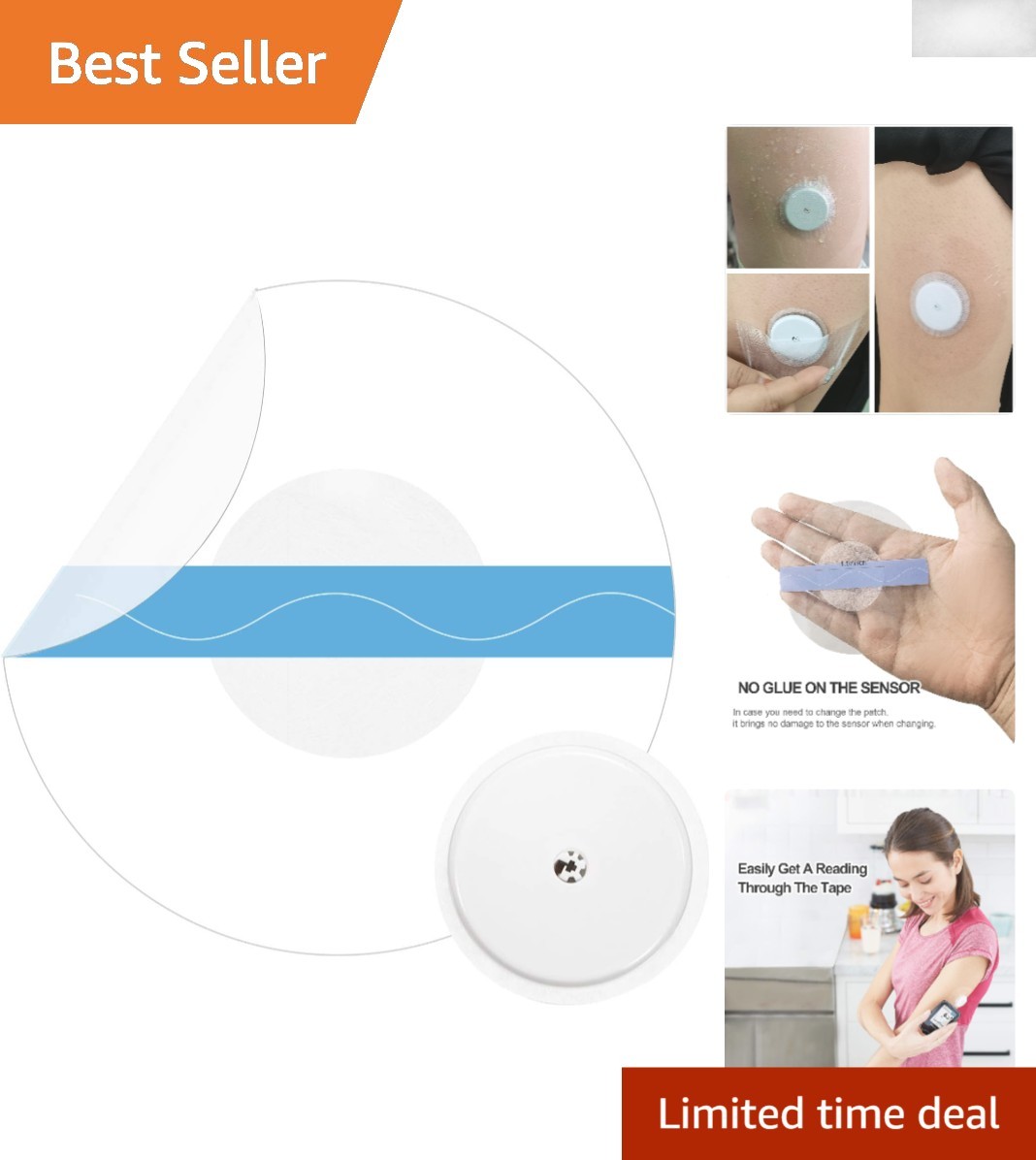 Hypoallergenic CGM Patches – Waterproof, 40 Count for Libre 1/2/3 & Lingo-Clear